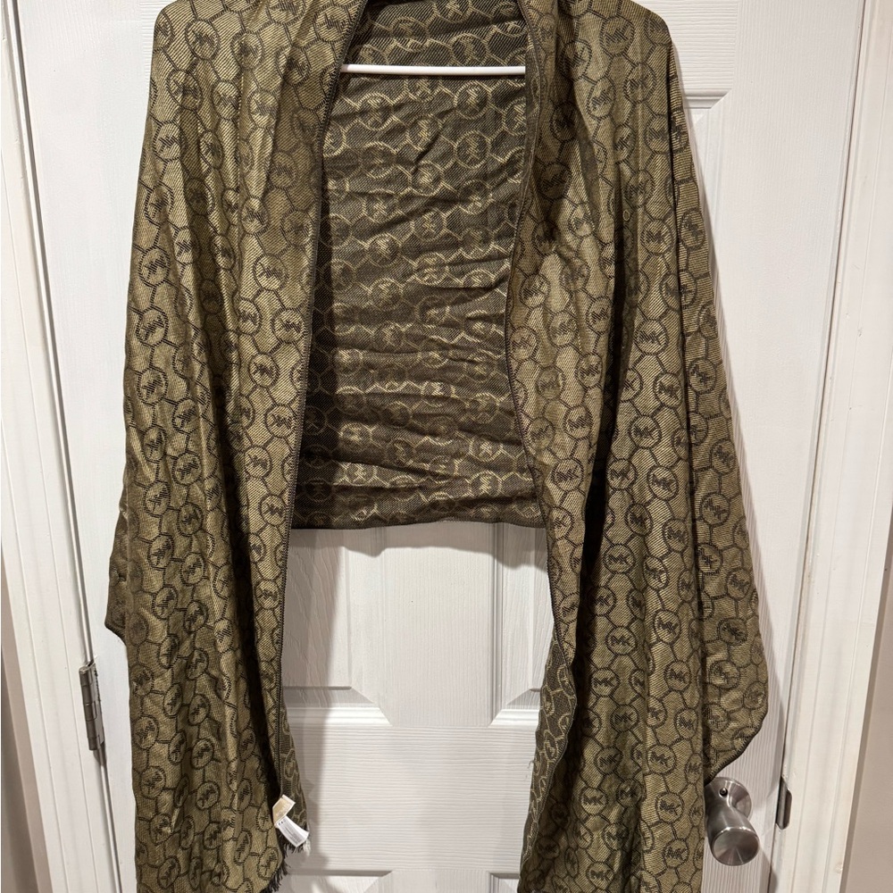 Michael Kors khaki Logo Scarf